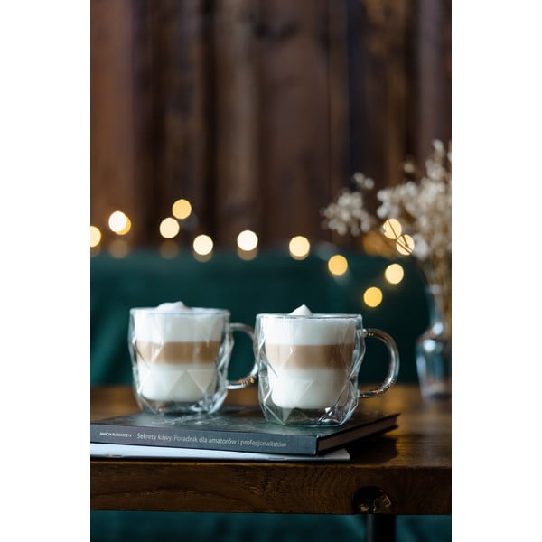 Set de 2 căni de perete dublu Vialli Design Geo, 330 ml-image-1