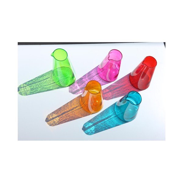 Set carafă și 2 pahare din sticlă handmade Surdic Ponza, roșu-image-1