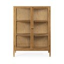 Vitrină în culoare naturală cu aspect de lemn de stejar 90x126x40 cm Ceci – MOME