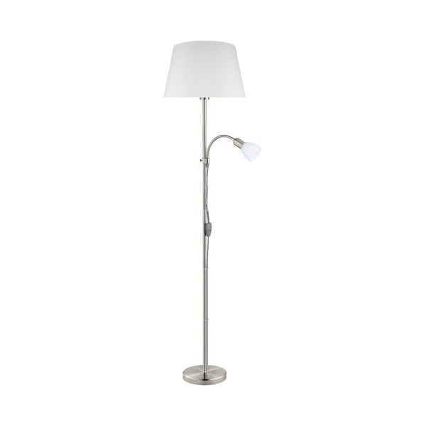 Lampadar gri cu abajur din sticlă/cu abajur textil (înălțime 170 cm) CONESA – EGLO