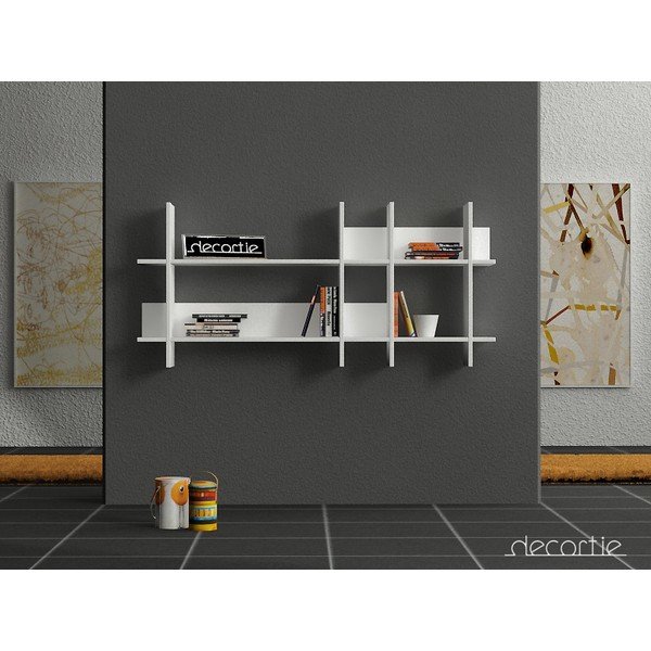 Raft pentru cărți Homemania Beads, alb-image-1