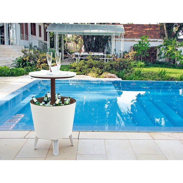 Masă de grădină cu frapieră rotundă din plastic ø 49,5 cm Cool – Keter-image-3