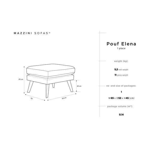 Taburet Mazzini Sofas Elena, albastru-image-2