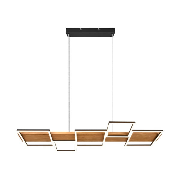 Lustră neagră/în culoare naturală LED cu intensitate reglabilă Harper – Trio-image-2