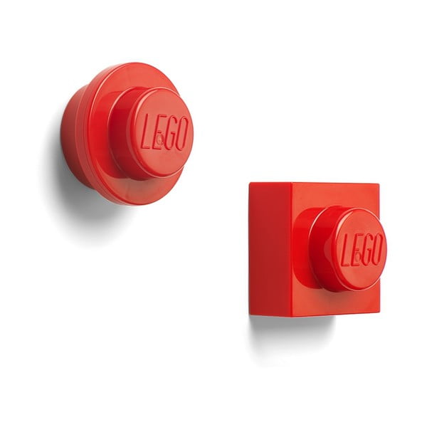 Set 2 magneți LEGO®, roșu