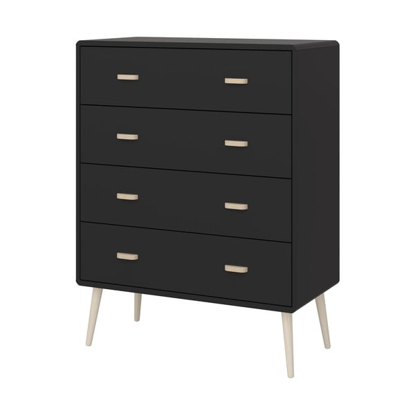 Comodă neagră înaltă 81x105 cm Mino - Tvilum-image-2