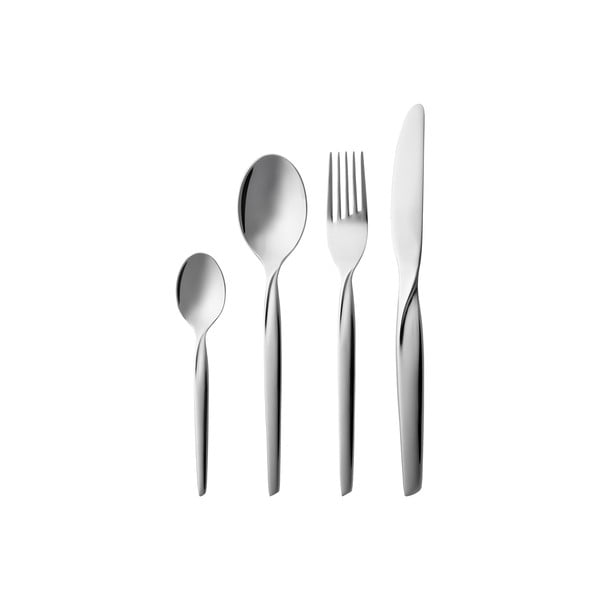 Tacâmuri argintii din oțel inoxidabil 16 buc. Twist – Gense