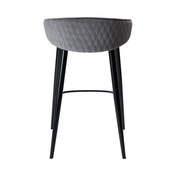 Scaun de bar gri din catifea 80 cm Dual – DAN-FORM Denmark-image-4