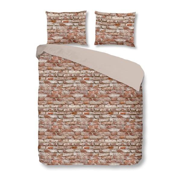 Lenjerie de pat din bumbac Good Morning Brick, 200 x 240 cm