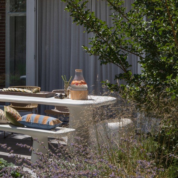 Bancă de grădină fildeș din plastic Loggia – WOOOD-image-1