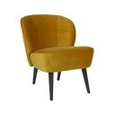 Fotoliu WOOOD Sara, galben muștar