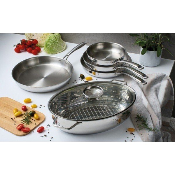 Tigaie din oțel inoxidabil ø 24 cm – Brandani-image-1