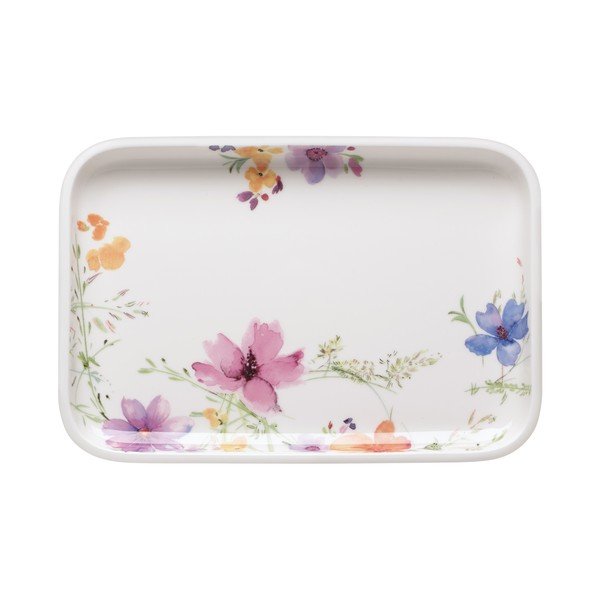 Platou din porțelan Villeroy & Boch Mariefleur Basic, 32 x 22 cm, motiv floral, multicolor