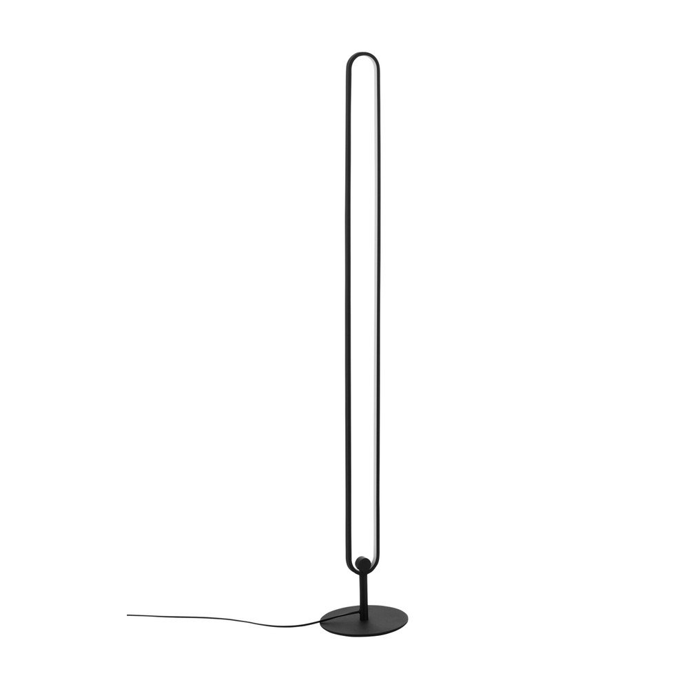 Lampadar negru mat LED cu intensitate reglabilă din metal (înălțime 130 cm) Loop – Ellos Home