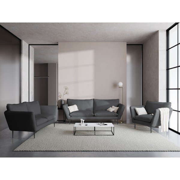 Canapea cu 2 locuri Mazzini Sofas Verveine, lungime 175 cm, gri-image-1