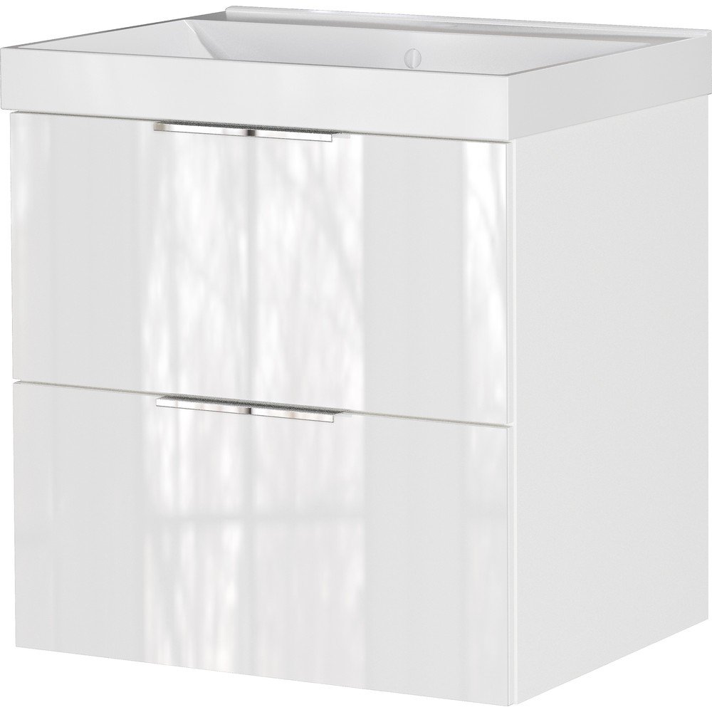 Dulap sub chiuvetă alb suspendat cu aspect lucios 61x65 cm Celano – Germania