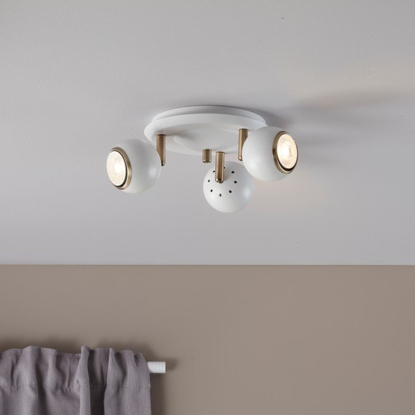 Plafonieră cu detalii aurii Markslöjd Coco, alb-image-1