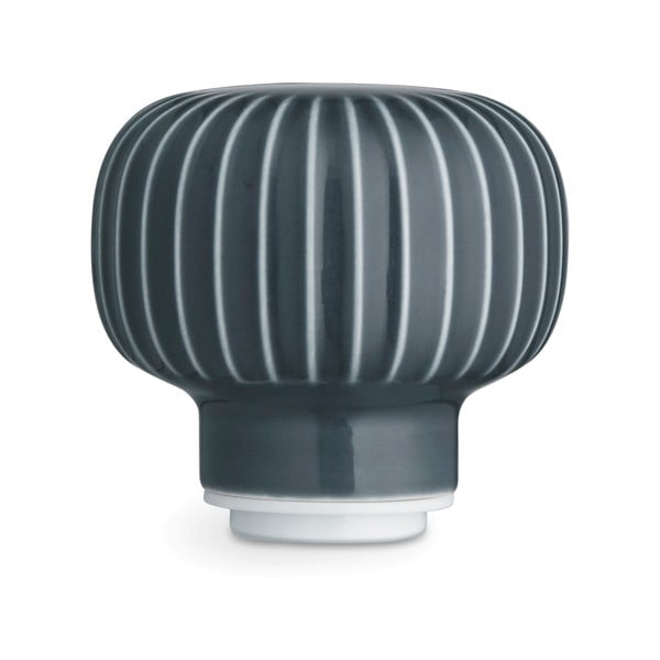 Râșniță pentru condimente din lemn de stejar cu detalii din porțelan Kähler Design Hammershoi, înălțime 17,5 cm, gri-albastru-image-3