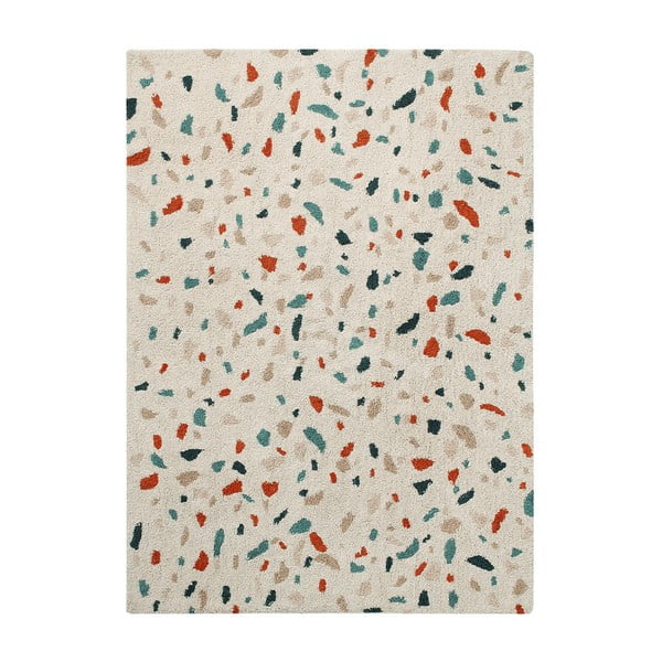 Covor crem lavabil/țesut manual din bumbac 140x200 cm Terrazzo Marble – Lorena Canals