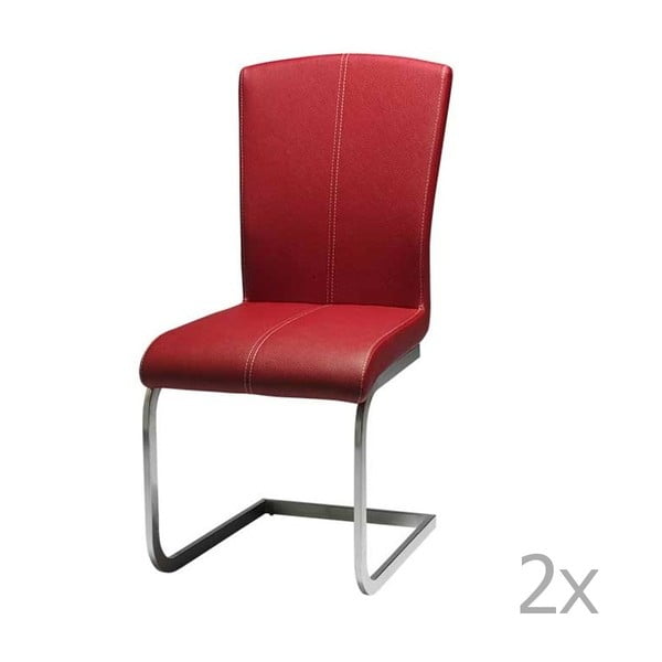 Set 2 scaune Furnhouse Tolouse, roșu