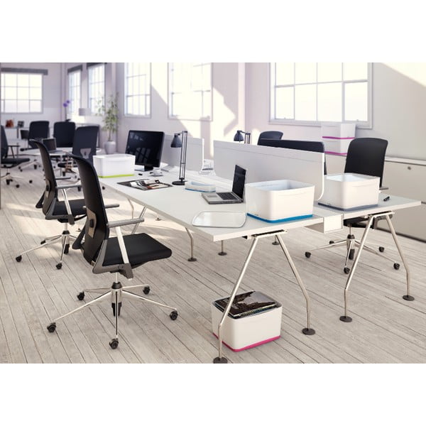 Cutie de depozitare albă/albastră din plastic cu capac 32x38.5x20 cm MyBox – Leitz-image-3