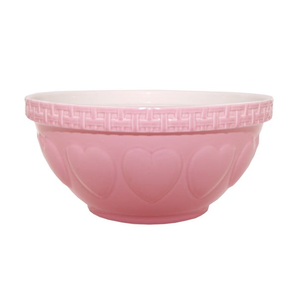 Bol din ceramică Heart Pink, 29 cm