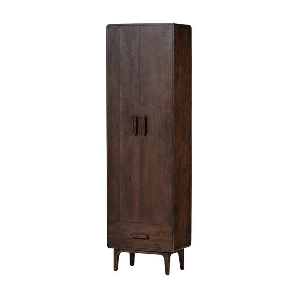 Dulap în culoare naturală închisă din lemn de mango 60x200x35 cm Liya – WOOOD