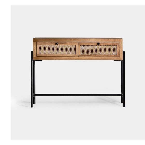 Masă consolă în culoare naturală 35x100 cm Kenia – Burkina