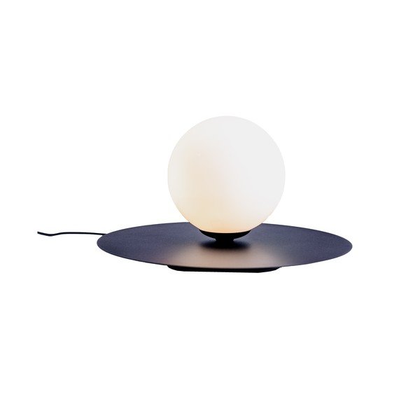 Veioză neagră cu abajur din sticlă (înălțime 17 cm) Skiva Ball – CustomForm