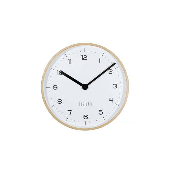 Ceas de perete Fisura Reloj Pared Woody Blanco, ⌀ 30 cm