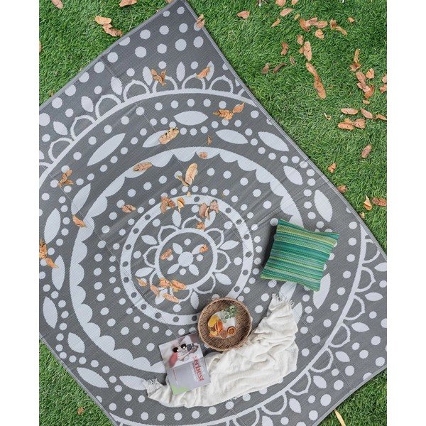 Pătură albă/gri pentru picnic 240x330 cm – Oyo Concept-image-4