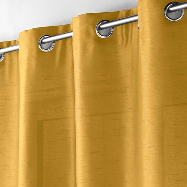 Draperie galbenă din microsatin 140x240 cm Shana – douceur d'intérieur-image-1