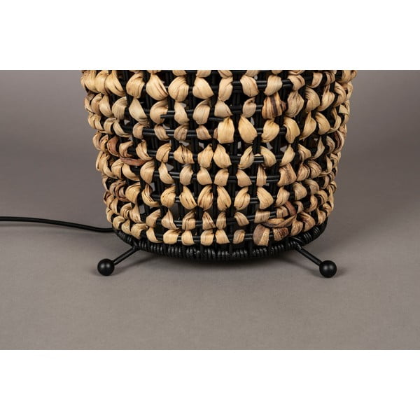 Veioză cu abajur împletit din zambile de apă Hyacint - Dutchbone-image-3