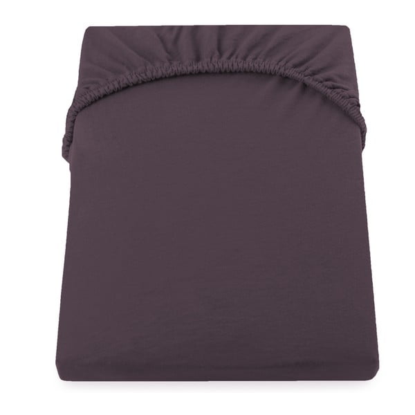 Cearșaf de pat elastic din jerseu DecoKing Amber Collection, 160-180 x 200 cm, maro