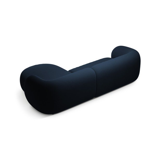 Colțar albastru cu tapițerie din catifea (cu colț pe partea dreaptă/cu șezlong) Kate – Micadoni -image-2