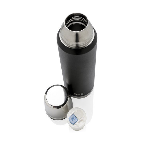 Sticlă termos din oțel inoxidabil Swiss Peak, 1l, negru-image-1