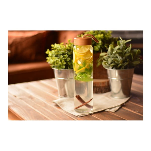 Sticlă cu capac din lemn de bambus Bambum Diem, 500 ml-image-2