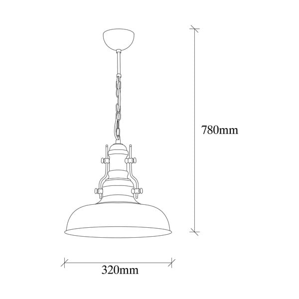 Lustră neagră cu abajur din metal ø 32 cm Detroit – Opviq lights-image-4
