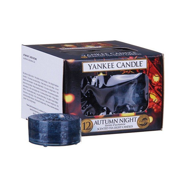Set 12 lumânări parfumate Yankee Candle Autumn Night, timp de ardere 4 - 6 ore