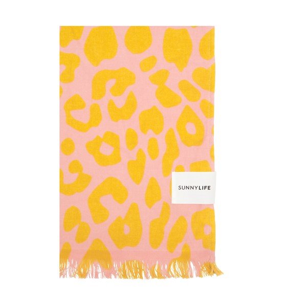 Prosop de plajă Sunnylife Call of the Wind, roz-portocaliu-image-1