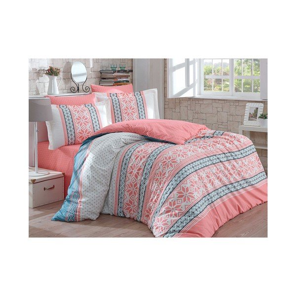 Lenjerie de pat cu cearșaf Carla, 160 x 220 cm