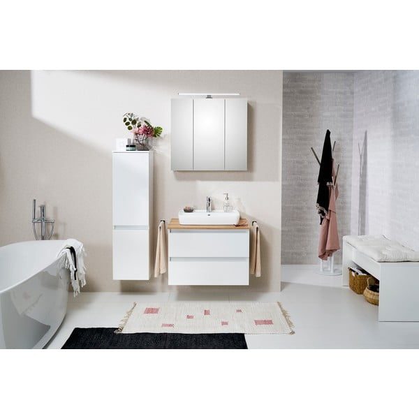 Dulap de baie suspendat alb 35x125 cm Set 360 - Pelipal-image-3