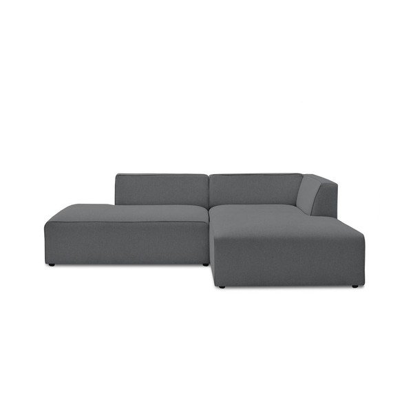 Colțar modular gri închis (cu colț pe partea dreaptă/în formă de ”L”) Megeve – Bobochic Paris