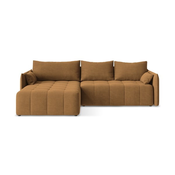 Colțar teracotă extensibil/cu spațiu de depozitare (cu colț pe partea stângă/cu șezlong) Moku – Makamii