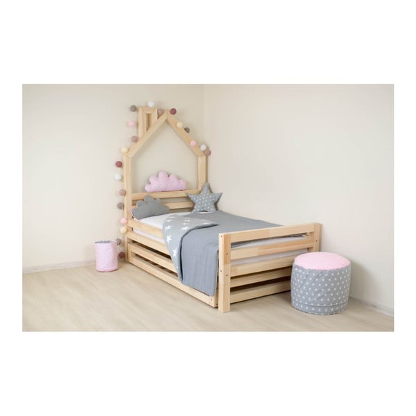 Set sertare pentru pat și 4 picioare lungi Benlemi, pentru pat de 90 x 180 cm, alb-image-1