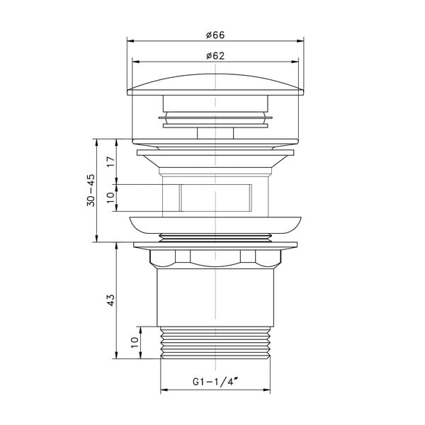 Ventil pentru chiuvetă Aqualine  – Sapho-image-1