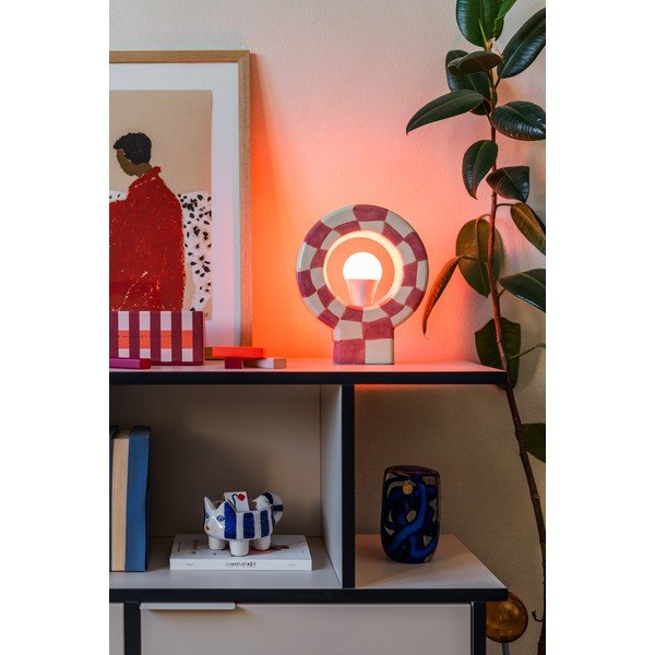 Veioză roz (înălțime 23,5 cm) Vialini – Bloomingville-image-3