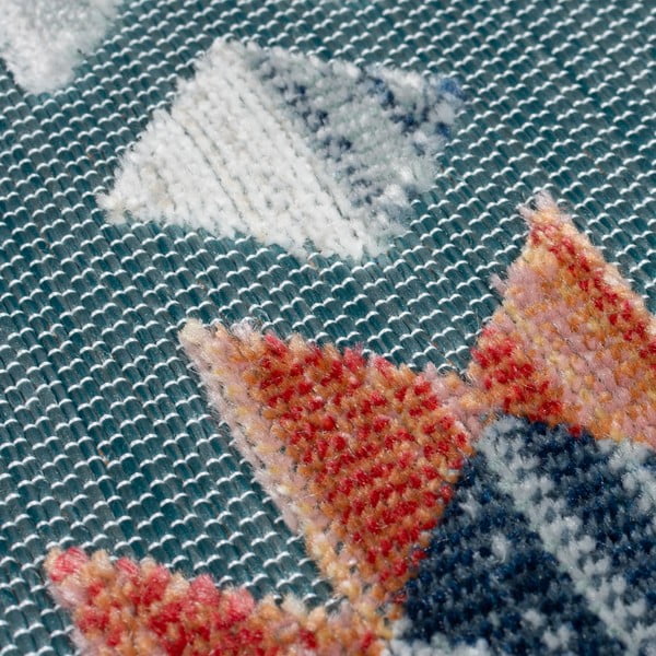 Covor tip traversă de exterior albastru 80x230 cm Avery Blue – Flair Rugs-image-3