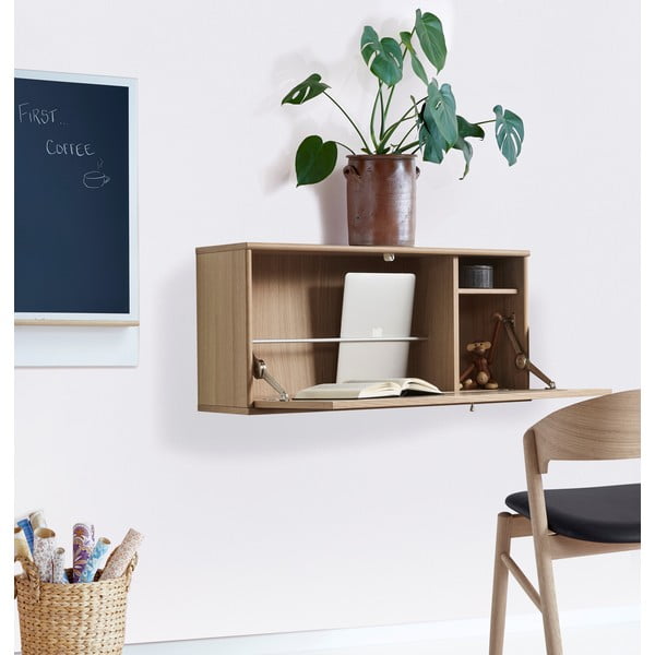 Birou de perete cu aspect de lemn de stejar Mistral 053-image-1