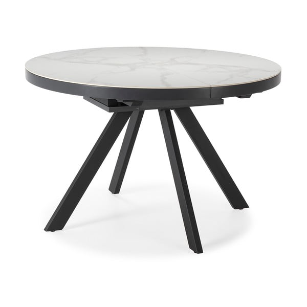 Masă de dining rotundă extensibilă cu blat ceramic cu blat suplimentar ø 120 cm Bela – Marckeric-image-3